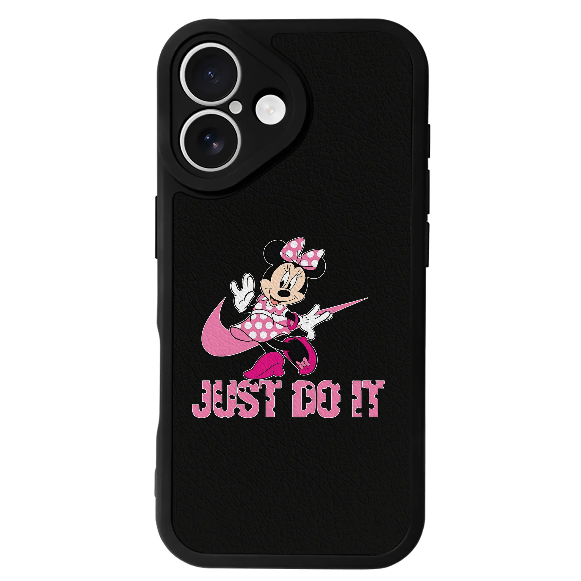 ミッキーマウス（Mickey Mouse） グッズ ミニーマウス（Minnie Mouse） - IPhone 16シリーズ対応 ・ シリコンスマホケース ・ レザー調 ・ 高精度フィット ・ 耐衝撃 ・ ワイヤレス充電対応 ・ 精密カット
